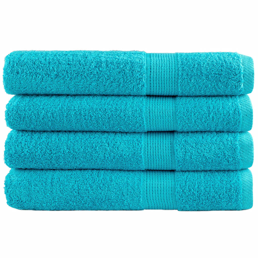 Premium Sauna Towels SOLUND 4 pcs Turquoise 80x200 cm 600 gsm