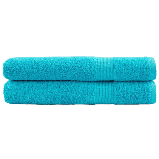 Premium Towels SOLUND 2 pcs Turquoise 100x200 cm 600 gsm