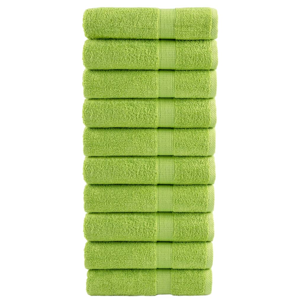 Premium Shower Towels SOLUND 10 pcs Apple Green 70x140 cm 600 gsm