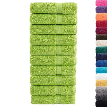 Premium Shower Towels SOLUND 10 pcs Apple Green 70x140 cm 600 gsm