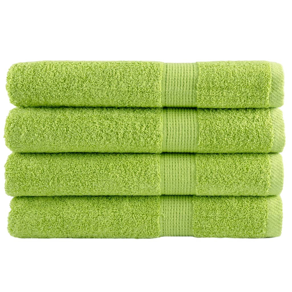 Premium Sauna Towels SOLUND 4 pcs Apple Green 80x200 cm 600 gsm