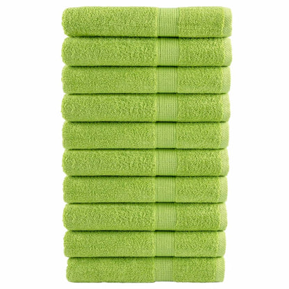 Premium Sauna Towels SOLUND 10 pcs Apple Green 80x200 cm 600 gsm