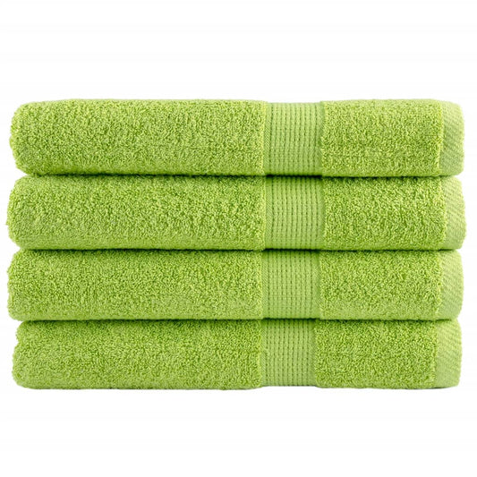 Premium Towels SOLUND 4 pcs Apple Green 100x200 cm 600 gsm