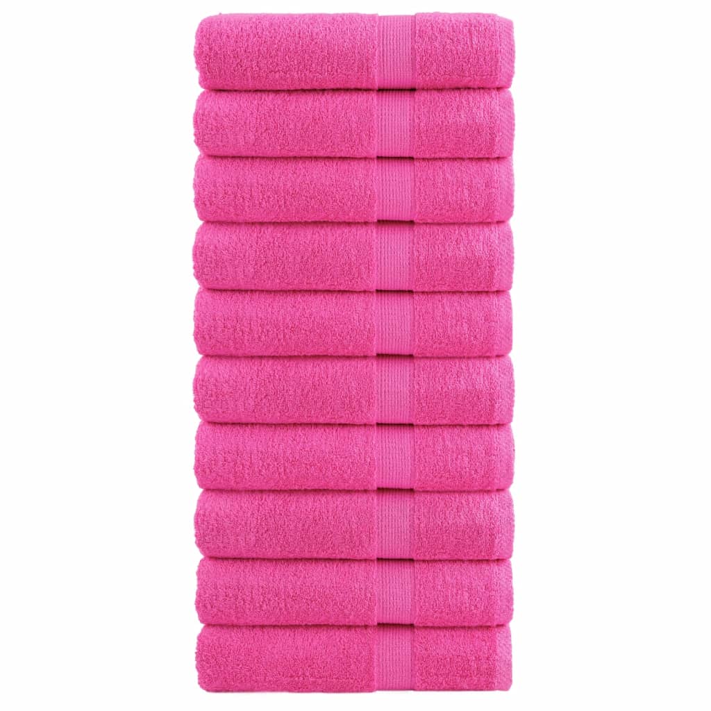 Premium Hand Towels SOLUND 10 pcs Pink 50x100 cm 600 gsm