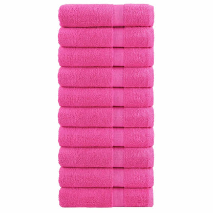 Premium Hand Towels SOLUND 10 pcs Pink 50x100 cm 600 gsm