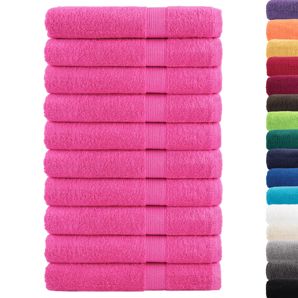 Premium Sauna Towels SOLUND 10 pcs Pink 80x200 cm 600 gsm