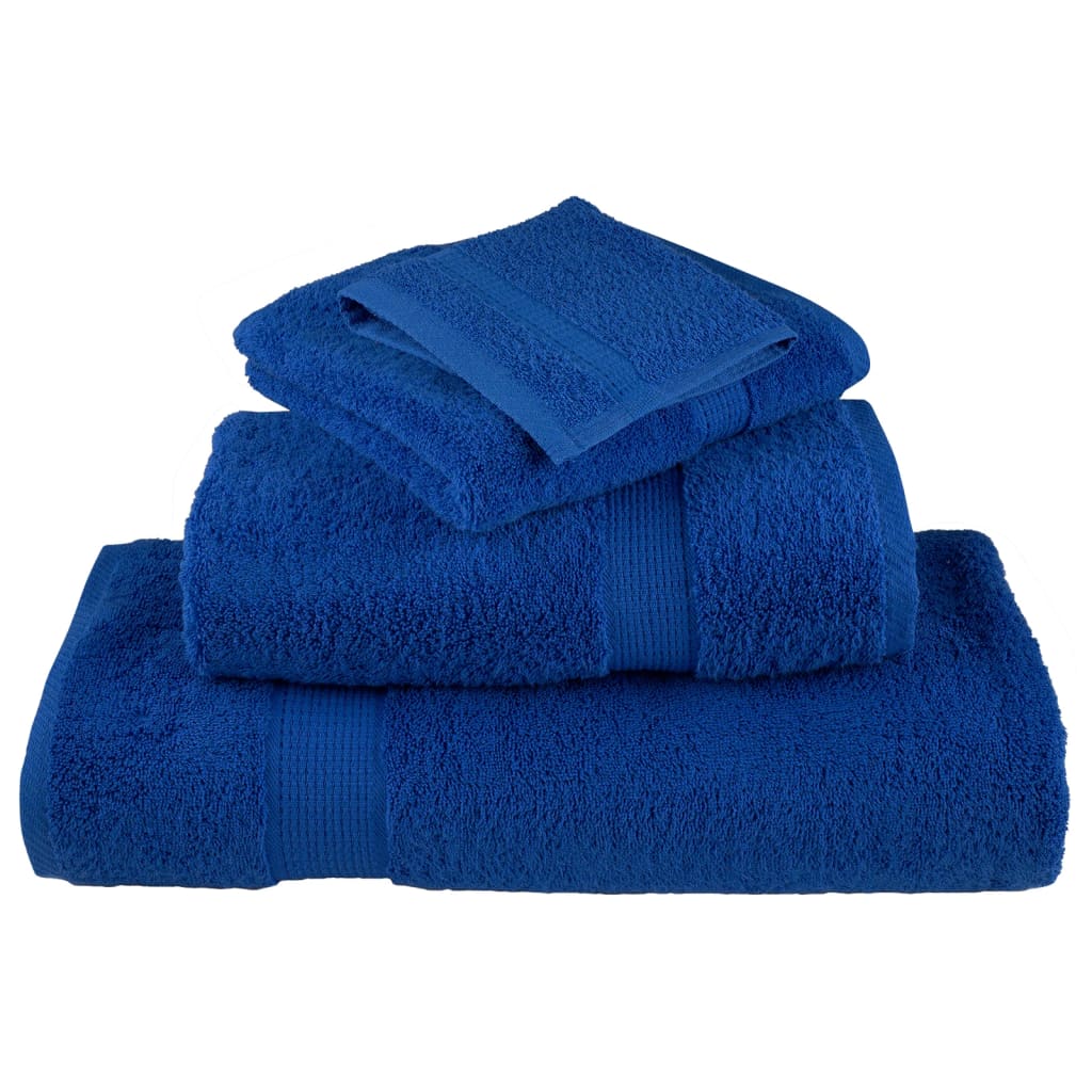 8 Piece Premium Towel Set SOLUND Blue 600 gsm