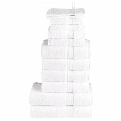 12 Piece Premium Towel Set SOLUND White 600 gsm