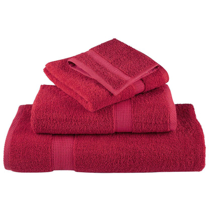 12 Piece Premium Towel Set SOLUND Red 600 gsm