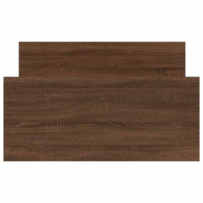 Bed Frame without Mattress Brown Oak 75x190 cm Small Single  Engineered Wood