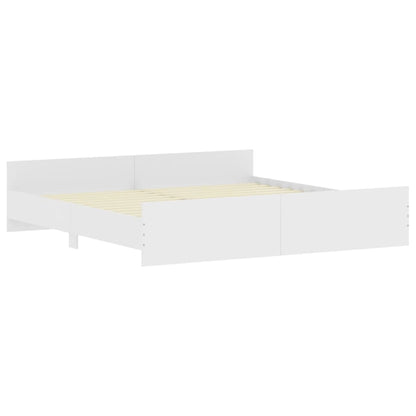 Bed Frame without Mattress White 200x200 cm