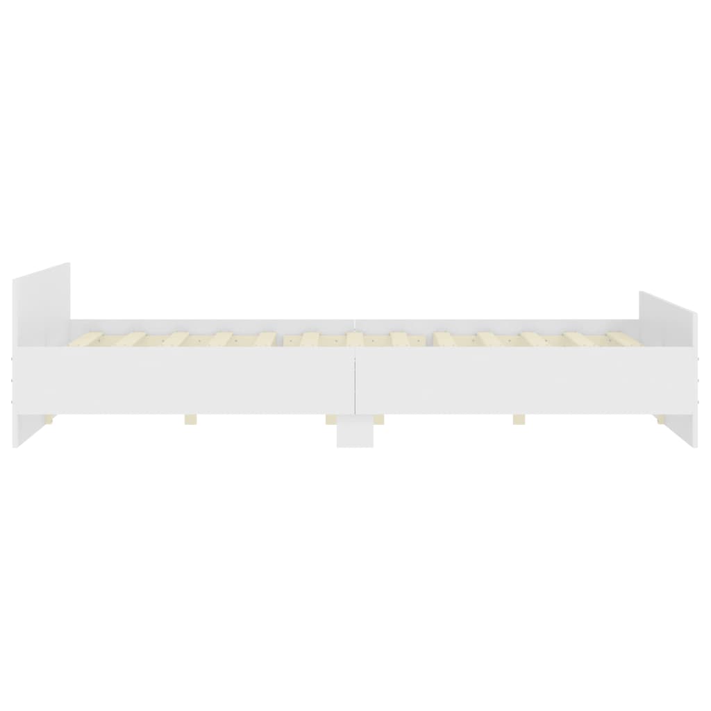 Bed Frame without Mattress White 200x200 cm
