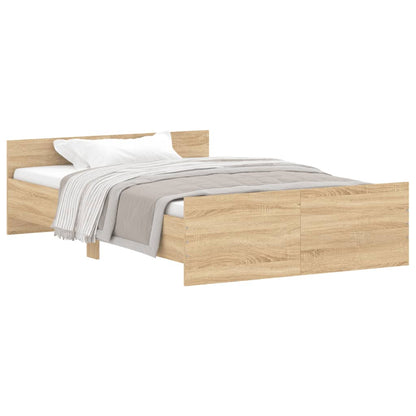 Bed Frame without Mattress Sonoma Oak 120x200 cm
