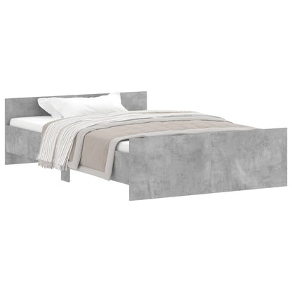 Bed Frame without Mattress Concrete Grey 120x200 cm