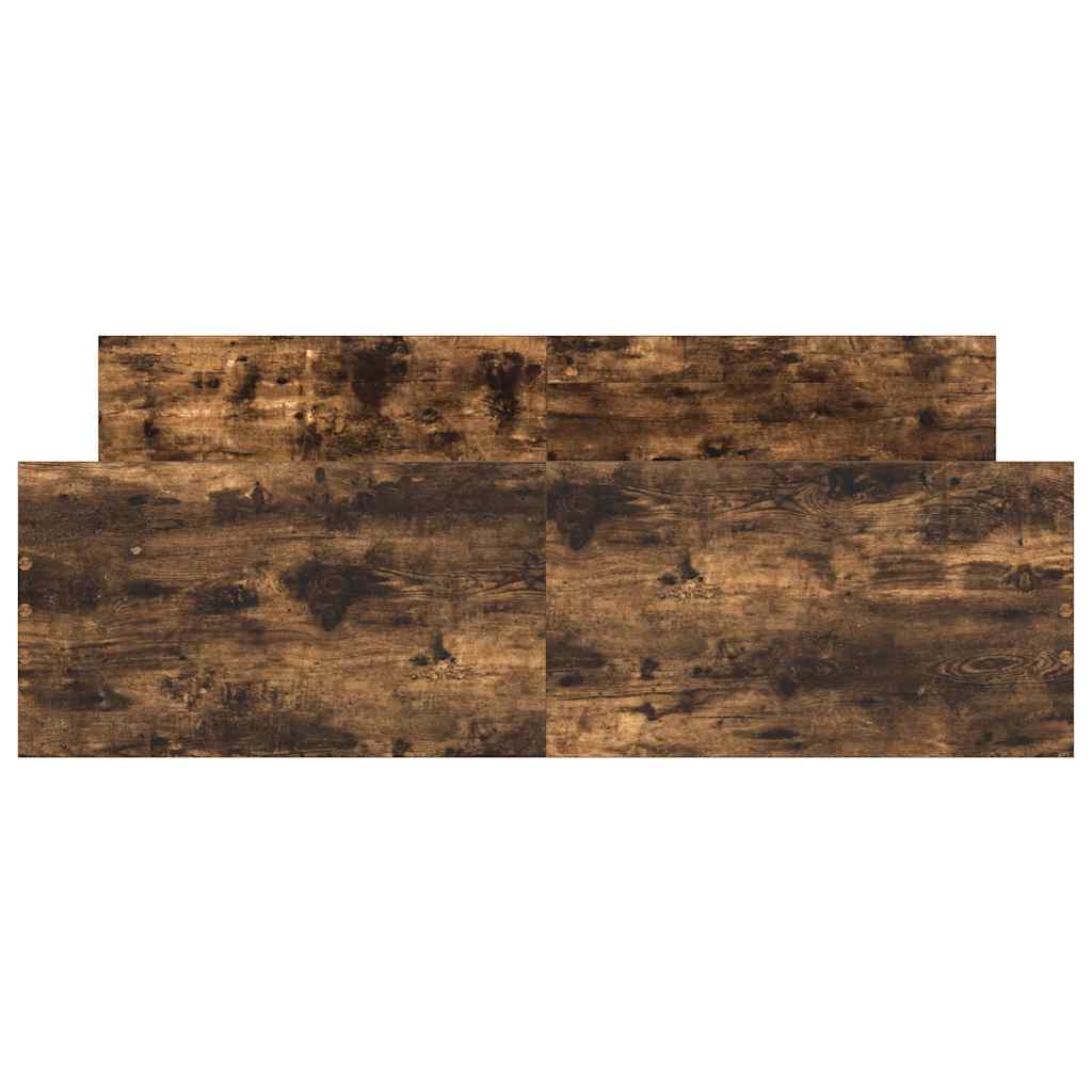 Bed Frame without Mattress Smoked Oak 140x200 cm