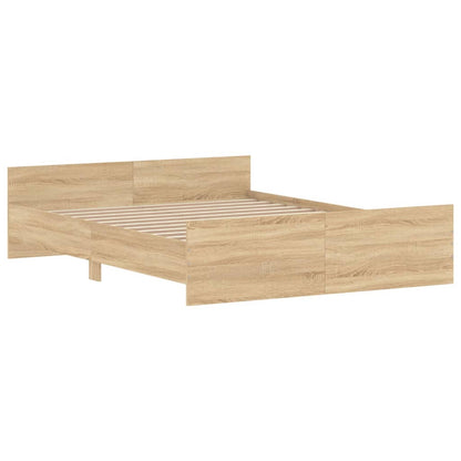 Bed Frame without Mattress Sonoma Oak 150x200 cm King Size