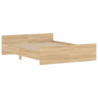 Bed Frame without Mattress Sonoma Oak 160x200 cm