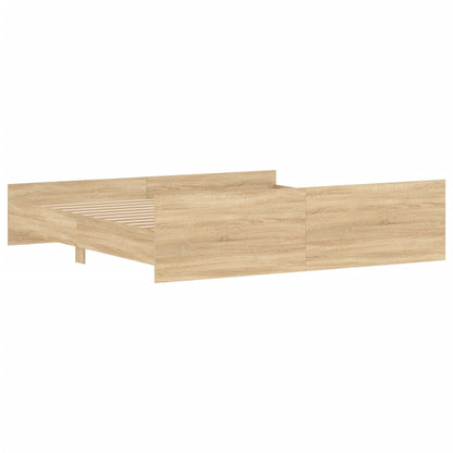 Bed Frame without Mattress Sonoma Oak 180x200 cm Super King