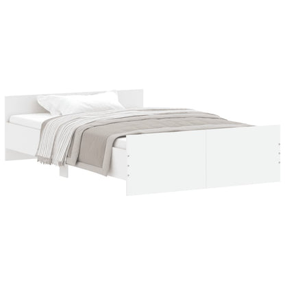 Bed Frame without Mattress White 120x190 cm Small Double