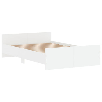 Bed Frame without Mattress White 120x190 cm Small Double