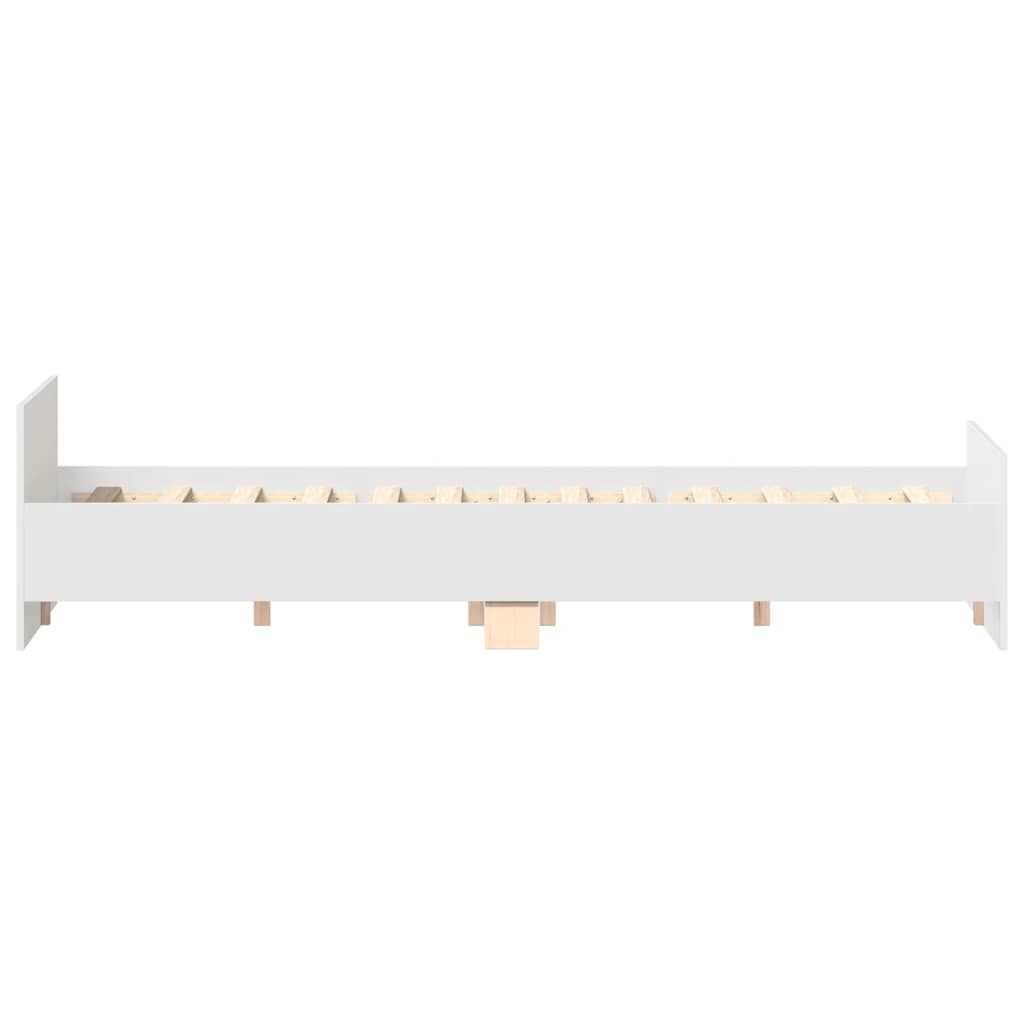 Bed Frame without Mattress White 120x190 cm Small Double