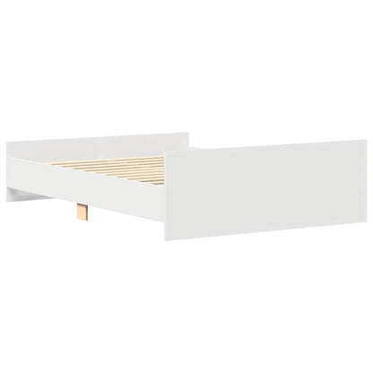 Bed Frame without Mattress White 120x190 cm Small Double