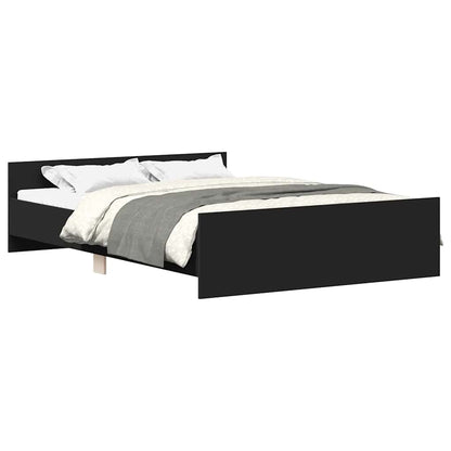 Bed Frame without Mattress Black 140x190 cm