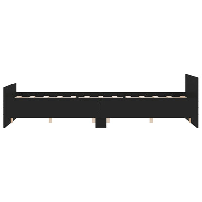 Bed Frame without Mattress Black 140x190 cm