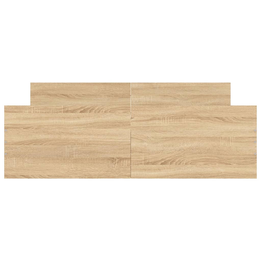 Bed Frame without Mattress Sonoma Oak 140x190 cm
