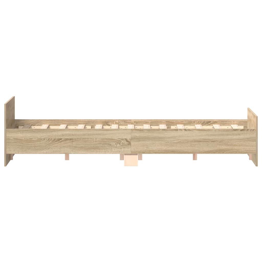 Bed Frame without Mattress Sonoma Oak 135x190 cm Double