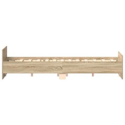 Bed Frame without Mattress Sonoma Oak 135x190 cm Double