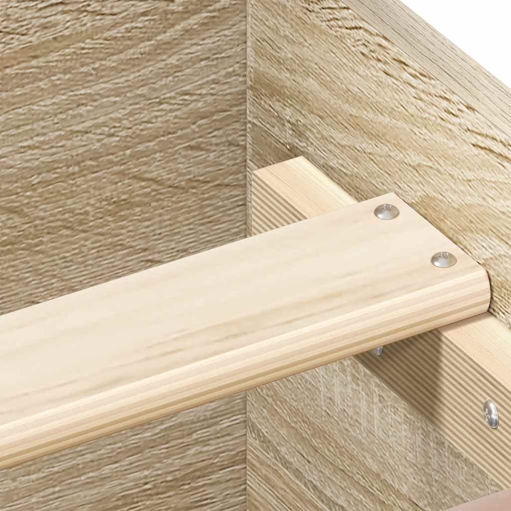 Bed Frame without Mattress Sonoma Oak 135x190 cm Double