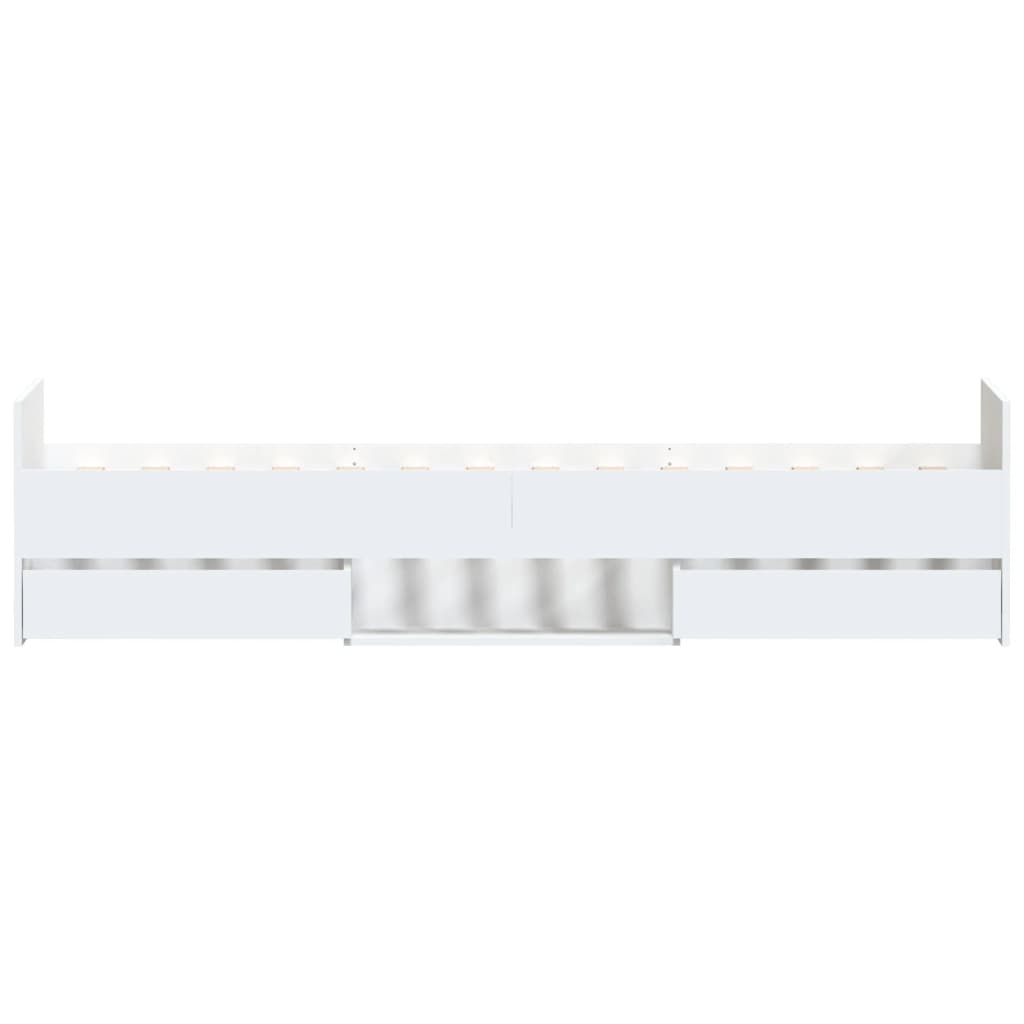 Bed Frame without Mattress White 100x200 cm