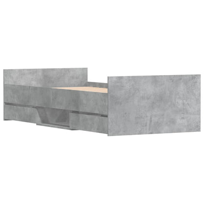 Bed Frame without Mattress Concrete Grey 100x200 cm