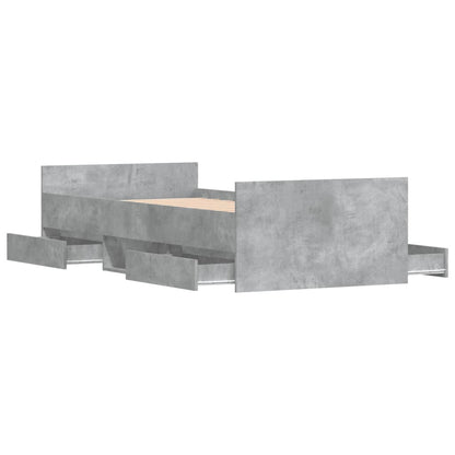 Bed Frame without Mattress Concrete Grey 100x200 cm