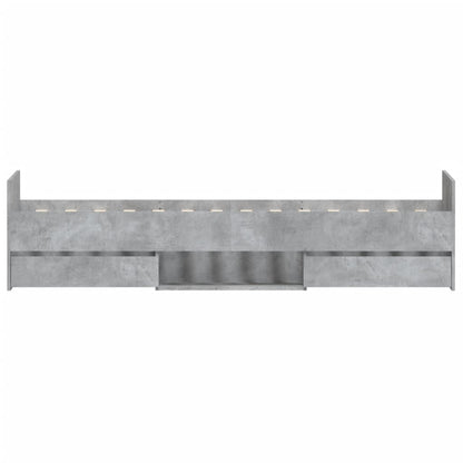 Bed Frame without Mattress Concrete Grey 100x200 cm