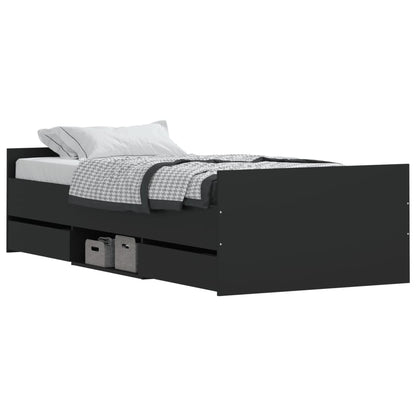 Bed Frame without Mattress Black 90x200 cm