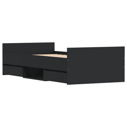 Bed Frame without Mattress Black 90x200 cm
