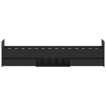 Bed Frame without Mattress Black 90x200 cm
