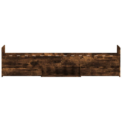 Bed Frame without Mattress Smoked Oak 90x200 cm