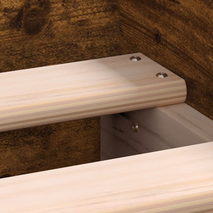 Bed Frame without Mattress Smoked Oak 90x200 cm