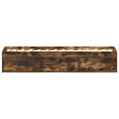 Bed Frame without Mattress Smoked Oak 90x200 cm