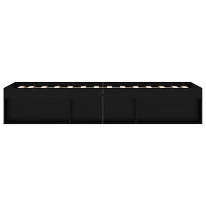 Bed Frame without Mattress Black 75x190 cm Small Single Small Single