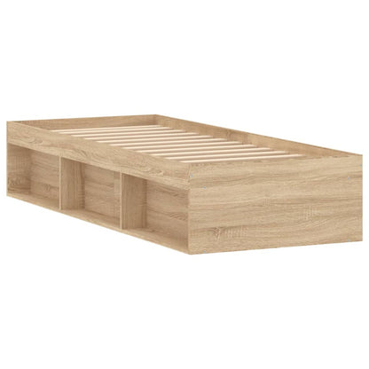 Bed Frame without Mattress Sonoma Oak 75x190 cm Small Single Small Single