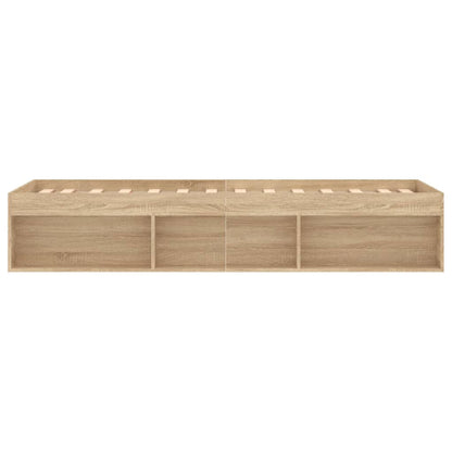 Bed Frame without Mattress Sonoma Oak 75x190 cm Small Single Small Single