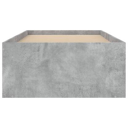 Bed Frame without Mattress Concrete Grey 75x190 cm Small Single Small Single