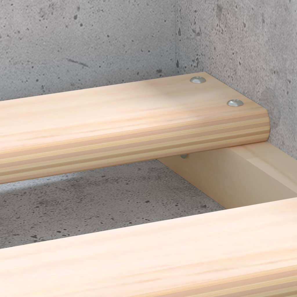 Bed Frame without Mattress Concrete Grey 75x190 cm Small Single Small Single