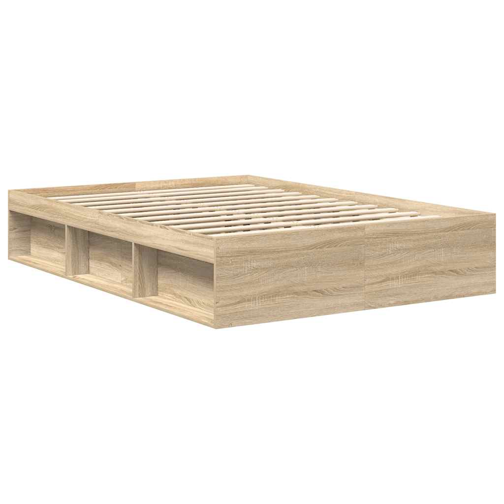 Bed Frame without Mattress Sonoma Oak 120x200 cm
