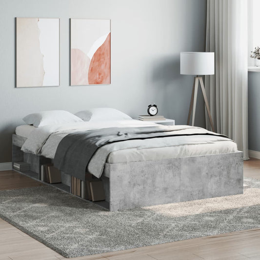Bed Frame without Mattress Concrete Grey 120x200 cm