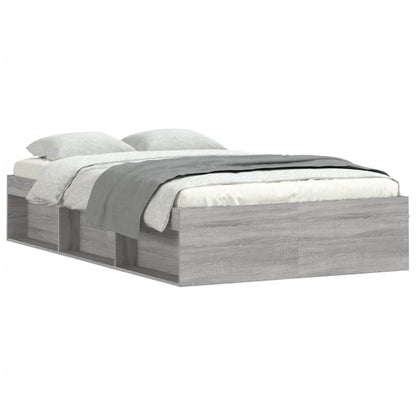 Bed Frame without Mattress Grey Sonoma 120x200 cm